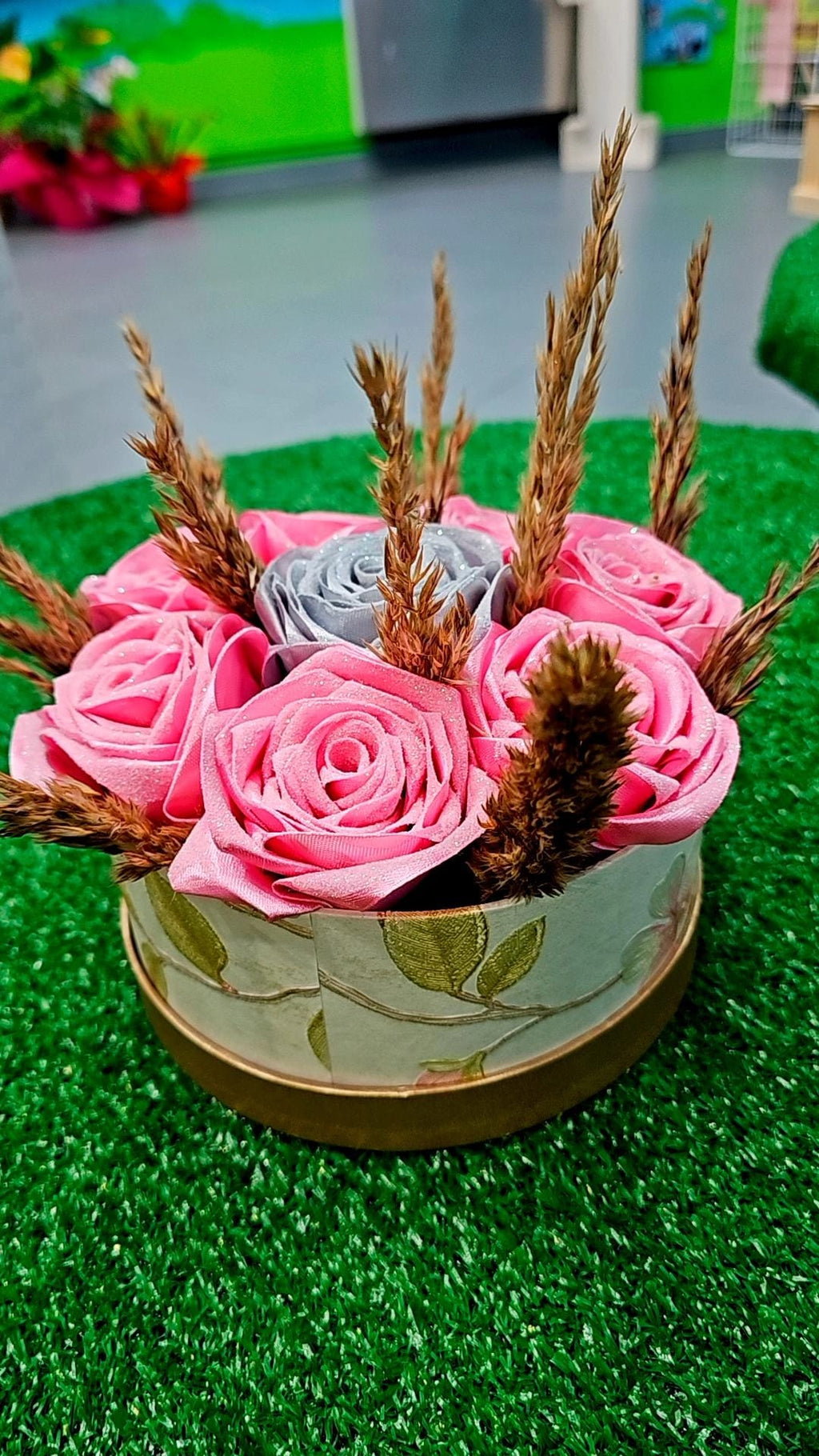 Bouquet fiori di raso