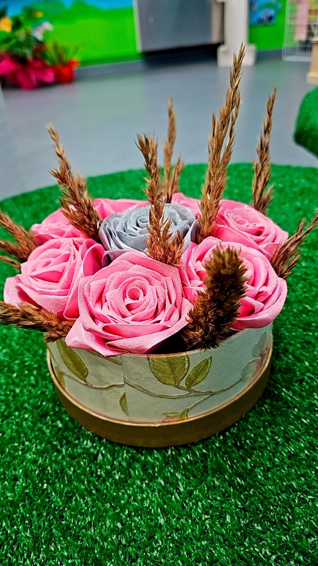 Bouquet fiori di raso